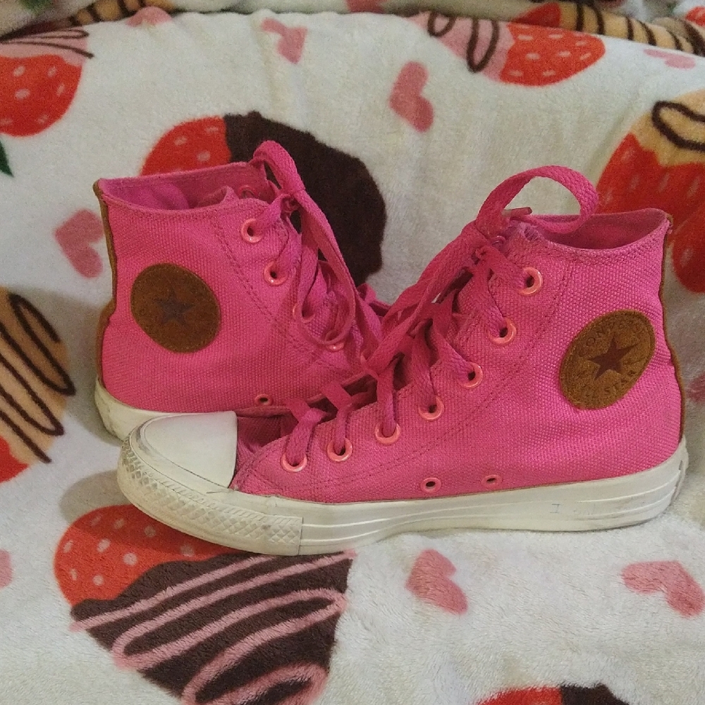 Converse Hot Pink High-Top Sneakers